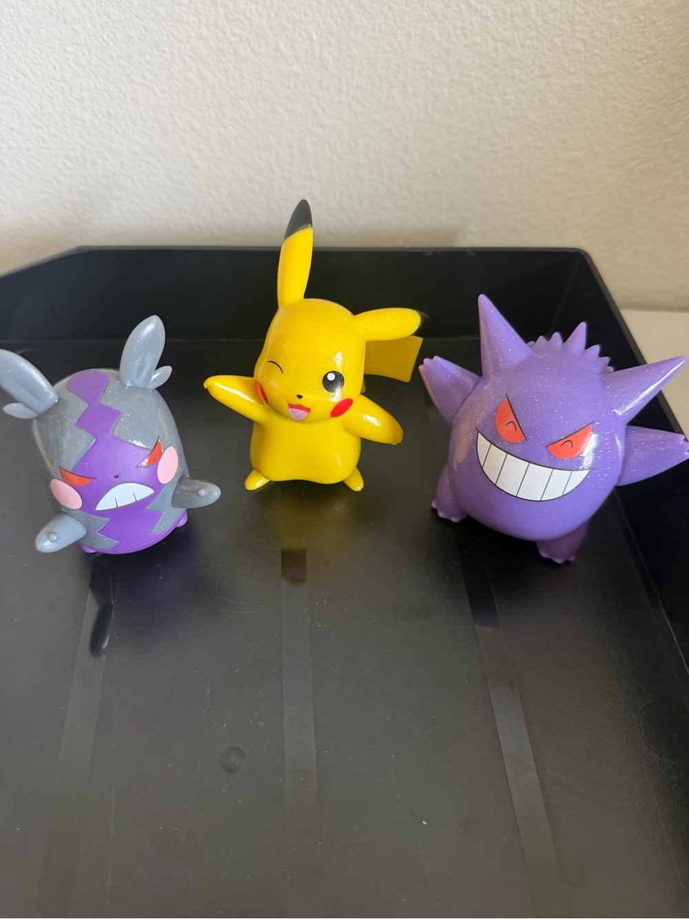 Pikachu Gengar Morpeko Pokémon Figure Set of 3 - New Holo Pokemon Med Size